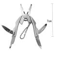 One Scarab Outdoor Mini Folding Muilti-functional Plier Clamp Silvery Keychain Outdoor Hiking Tool pocket multitools