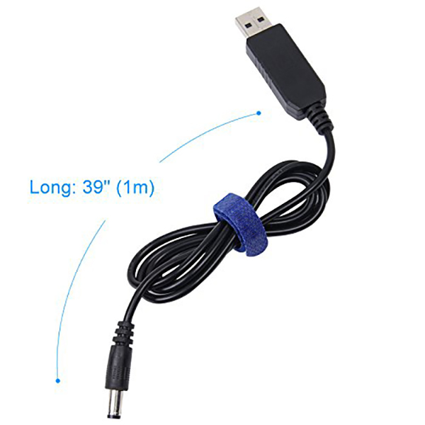 Newest USB to DC Convert Cable 5V Voltage Step-Up Cable 5.5x2.1mm DC Male 1M New DC 12V/ 9V / 5V Voltage Converter Step-Up Cable