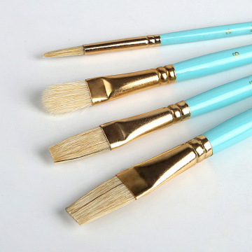 4Pcs High Quality Watercolor Paint Brushes Wooden Handle Painting Pen Set For Oil Acrylic Painting Art Supplies Stationery