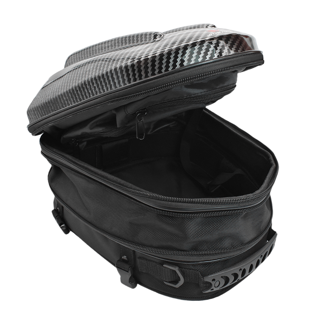 WOSAWE 18-24LWaterproof Motorcycle Tail Bag Multi-functional Durable Rear Seat Bag Backseat Pack Motobike Helmet Bag Backpack