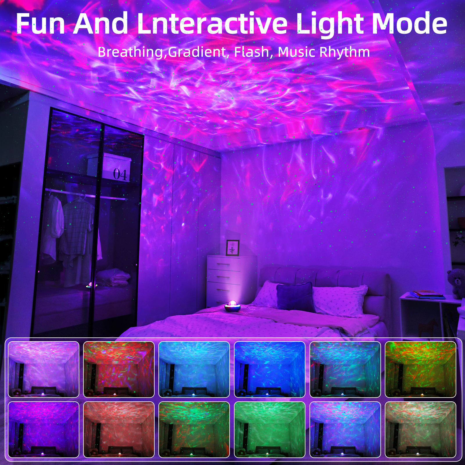 Multi-Mode Music & Light Projection Lamp