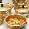 Korean Style Ramen Noodles gold Pot Aluminum Soup hot Pot Oxidized Coating Noodles Mike Egg Soup Cooking golden Kitchen Cookware
