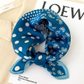 Mulberry Silk Scarf Cashew Nut Flower Headbands Bandanas For Women Pocket Square Head Neck Scarf Wristband Handkerchief