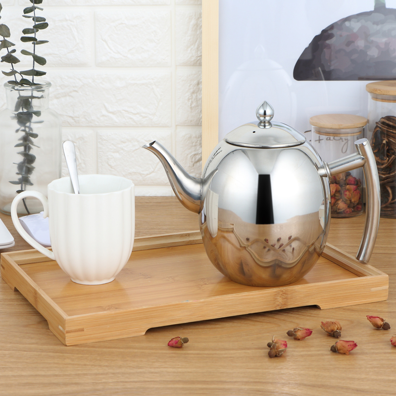 High Quality Stainless Steel Tea Pot Coffee Pot With Filter Hotel Restaurant Induction Cooker Tea Kettle Water Pot 1L/1.5L