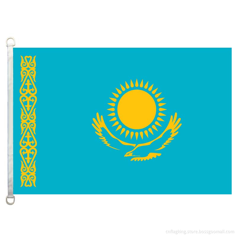 Kazakhstan flag 90*150cm 100% polyster