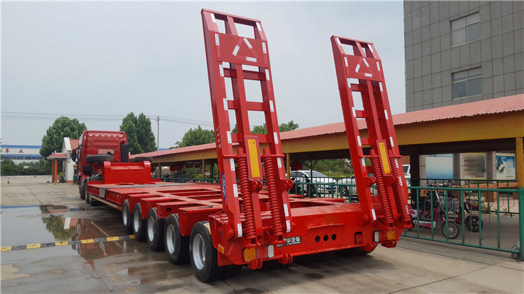 Extendable 3 Axles 60t Low Bed Semi Trailer