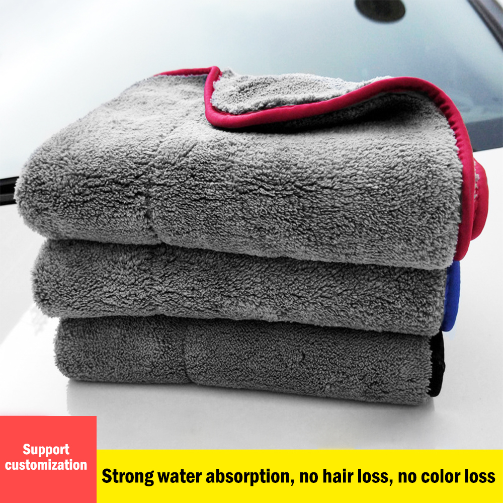 1000GSM Car Wash Towel Large Size Thick Plush Microfiber Towel Cloths Microfibre Wax Polishing Detailing Towel Absorbent