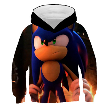 2020 3D Super Sonic baby Hoodies Kids Cartoon Mario Children Sonic the Hedgehog boys Clothes Sweatshirt Harajuku streetwear Tops