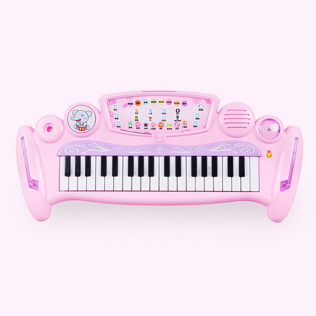 Children's 37 Key Electronic Keyboard Piano Organ Toy Set Microphone Music Play Kids Educational Toy For Birthday Gift