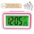 Digital Spanish Talking Alarm Clock Speaking Time and Temperature for Kid Children Bedroom Wake Up