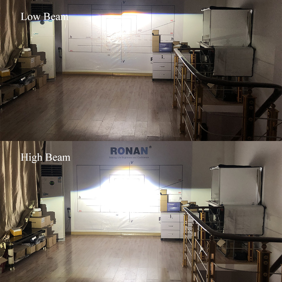 Ronan Headlight Lenses 3.0 inch Bi-LED Projector LED Light Lamps Kit 5500k 12V car headlight super bright more widely Retrofit
