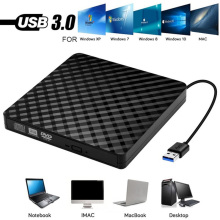 PC Laptop External USB 3.0 DVD RW CD Writer Portable Optical Drive Burner Reader Player Tray