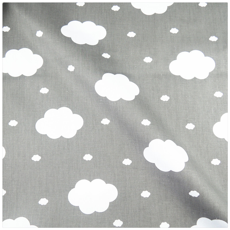 Gray Clouds Cotton Fabric Home Textile Patchwork Quilting Diy Sewing Cloth Toy Craft Bedding Decoration Fabrics Tissue Clothing