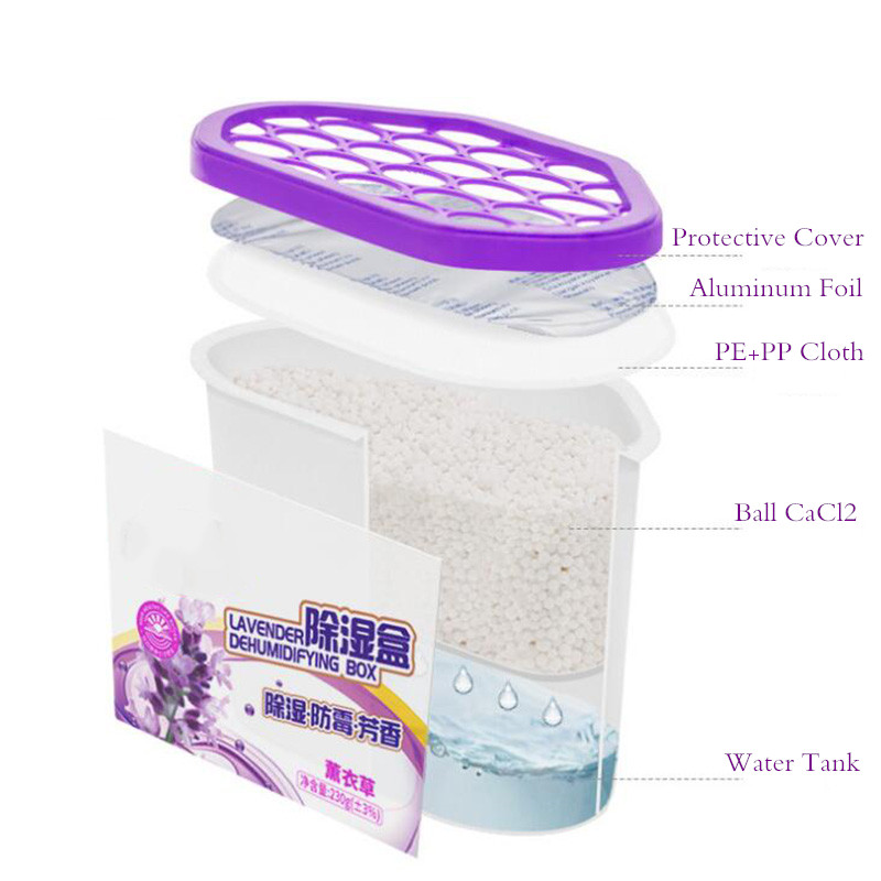 500ml Lavender Mini Dehumidifier For Home Wardrobe Clothes Dryer with Desiccant Car Air Dryer Moisture Absorbent Box