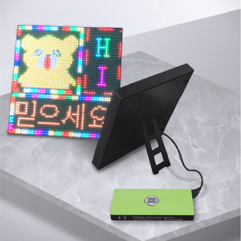P3 Portable Wifi Small Full Color LED Billboard sign Word Display Date Animation Logo Scrolling Message RGB Display Board