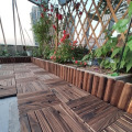 Indoor and Outdoor DIY Solid Wood Board Floor Renovation Anticorrosive Carbonized Solid Wood DIY Board for Balcony Garden Courty