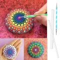 1/2/3 Sets DIY Acrylic Stick Mandala Dotting Tools Set Embossing Stick for Painting Rocks Dot Kit Nail Stamp Art Craft Tool