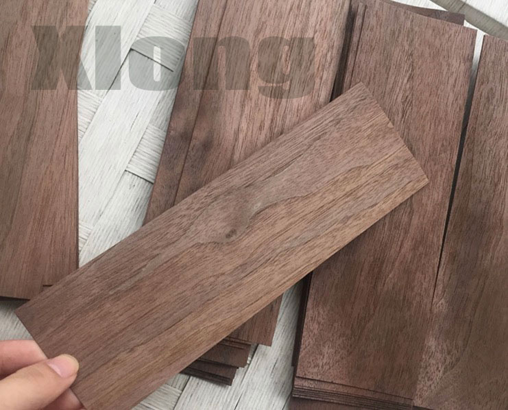 20Pieces/Lot 6.5x20cm Thickness:0.35mm Black Walnut Log Bark Veneer Pure Solid Wood Chips