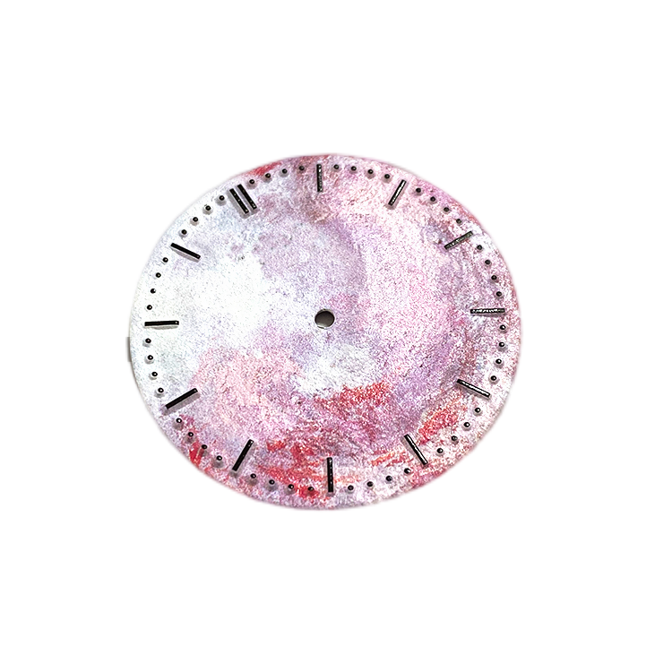 pink watch dial for diver watch