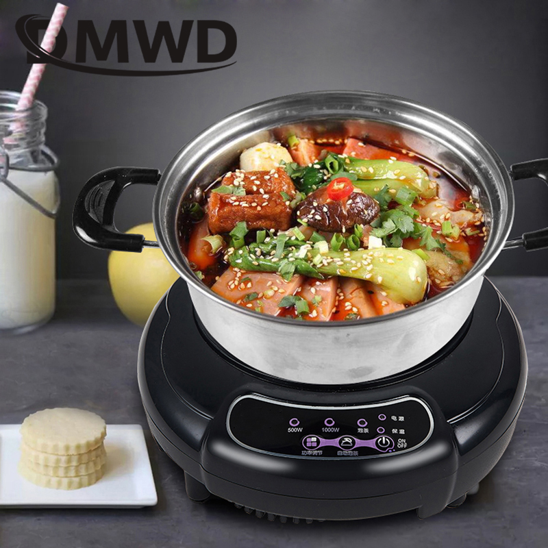 DMWD Household Mini Electric Induction Cooker Milk Water Coffee Heating Stove Teapot Noodle Boiler Travel Heater Cook Hot Plate