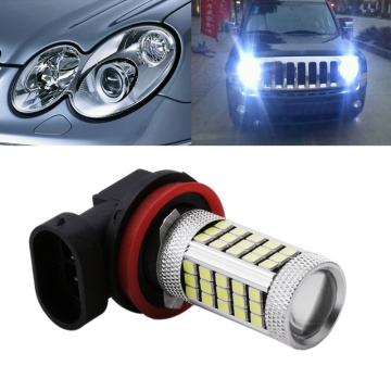 1Pc DC 12V H4 H7 H8 H11 9005 9006 2835 63 LED 6000K Car Projector Fog Driving Light Bulb White Car Light Source New