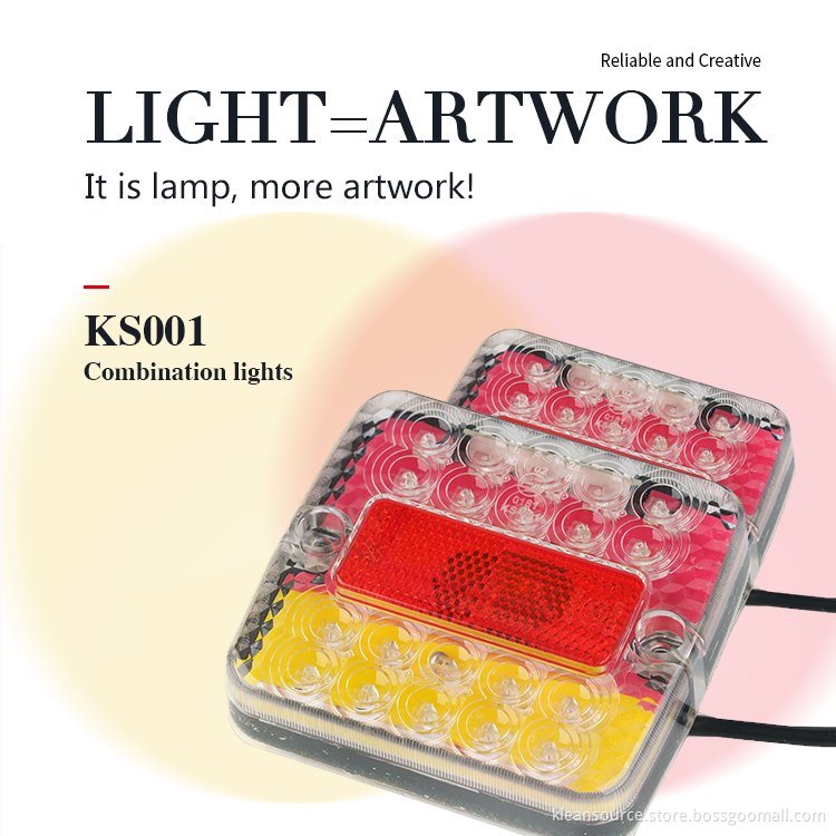 Light Indicator Truck Trailer License Plate Lamp Taillight