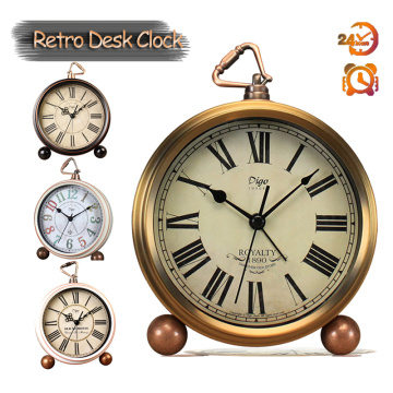 часы настольные Roman Digital table Clocks Retro Large Antique Needle винтаж alarm Clocks Desk retro desk Clocks for Home Decor