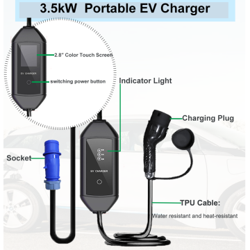 7kW AC Portable Car Charging Pile OEM/ODM