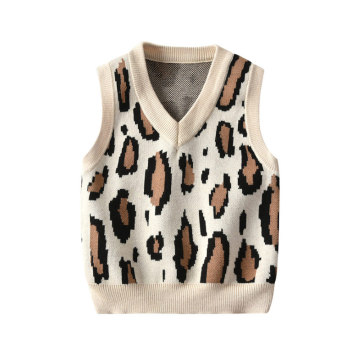 Girls Kids Leopard Print Vest 2020 New Autumn and Winter Cotton Waistcoat Girls's Clothes Outerwear Vest Children's Clothing