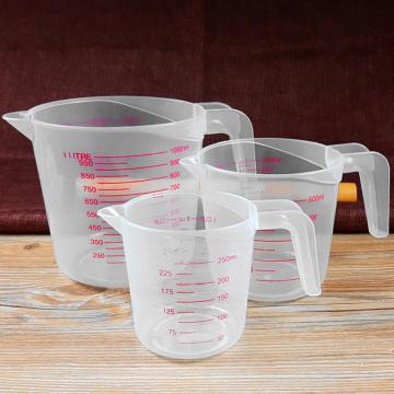 250/500/1000ml Clear Double Scale Plastic Graduated Measuring Cup for Baking Beaker Liquid Measure Jug Cup Weighing Tool
