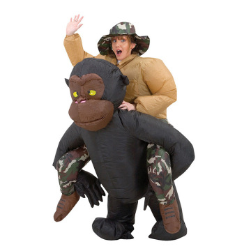 King Kong Adults Inflatable Costumes Ride on Animals Toys Inflatable Gorillas Clothing Ride on Me Inflatable Carnival Costumes