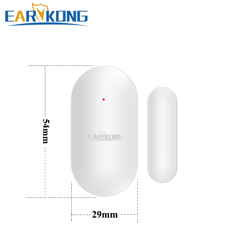 EARYKONG 10 PCS door open sensor door detector reed switch wireless 433MHz for house security wifi gsm home alarm garage alarm