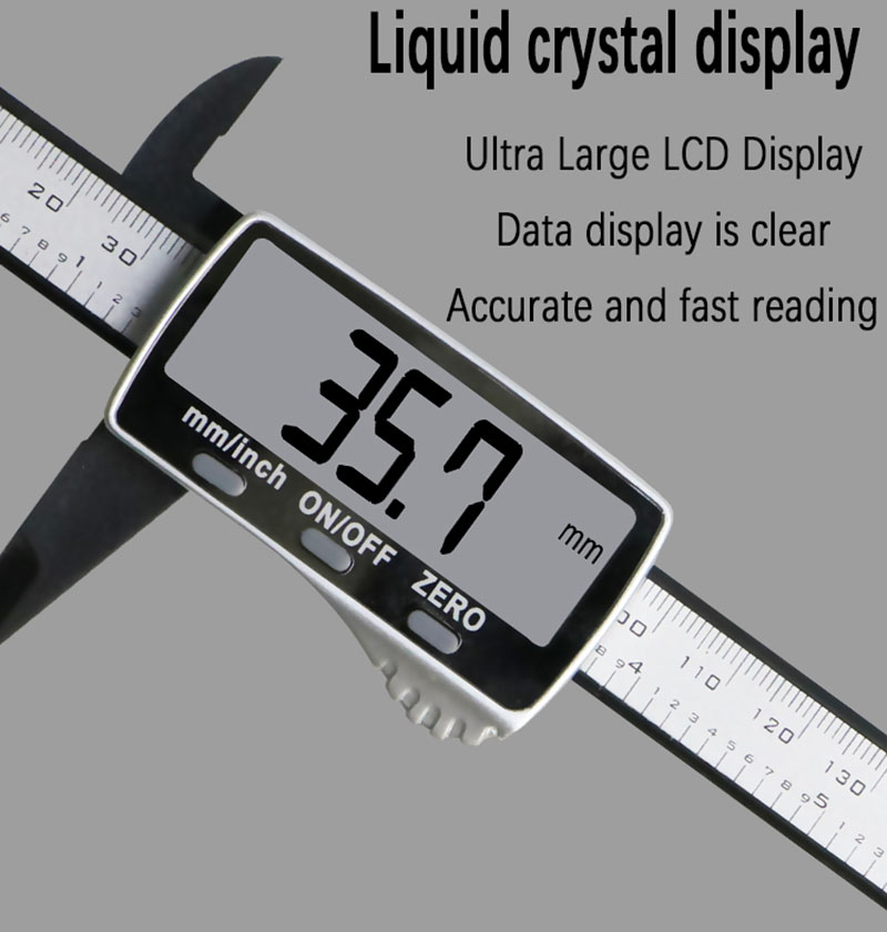 Large Screen 150mm 6 Inch LCD Digital Electronic Carbon Fiber Vernier Caliper Gauge Micrometer Measuring Tool