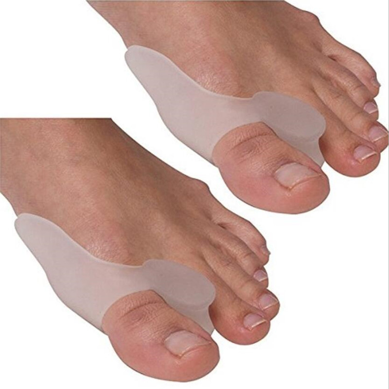 1Pair Silicone Gel Bunion Big Toe Separator Spreader Eases Foot Pain Foot Hallux Valgus Correction Guard Cushion Concealer Thumb