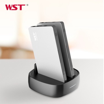WST Power Bank Station 8000mAh External Battery Pack Type C Quick Charging Built in Cable Business Design Batteries For Phones