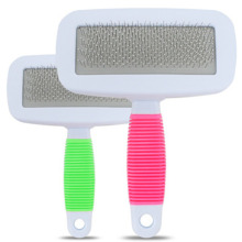 Pet Grooming comb Cat dog Hair Cleaning Brush Comb Non-slip rubber handle Stainless Steel Pin Comb For Dogs Cats Animals