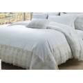 Luxurious Bedding Sets 100 Cotton Solid Color Bed Sets with Lace