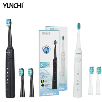 Yunchi Electric Toothbrush Ultrasonic Replaceable Brush Heads USB Rechargeable Whitening Teeth Brush Heads
