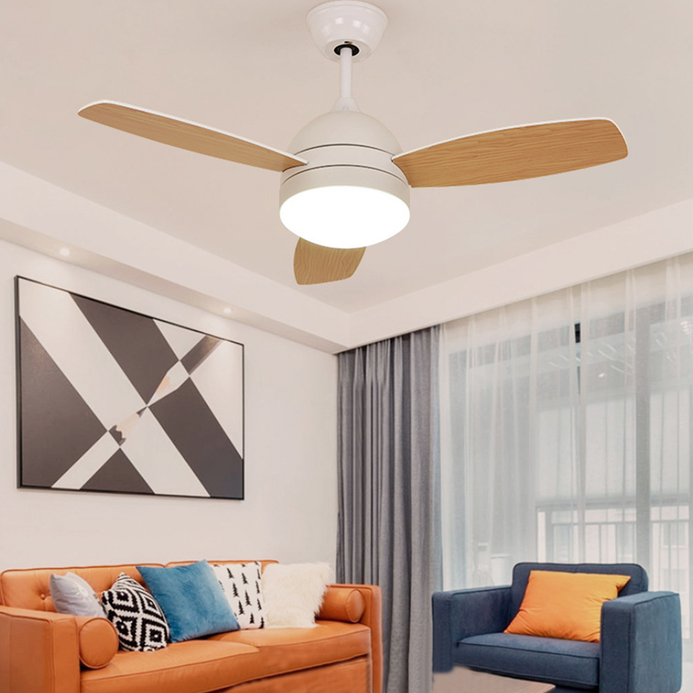 42 inch LED Ceiling Fan Lamp Light with Remote Control 18w Cooling Fans 220V AC Multi Color for Restaurant Kid's Room Decor