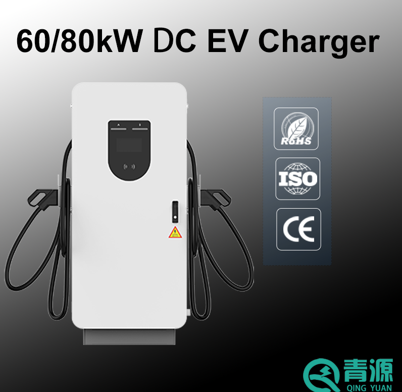 60kW 80kW Ground Mounted DC Charger Double Guns