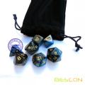Gemini RPG Dice Set (Black and Blue) Role Playing Game Dice
