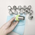 14pc/Set Russian Tulip Icing Piping Nozzles Stainless Steel Flower Cream Pastry Tips Nozzles Bag Cupcake Cake Decorating Tools