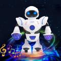 Newest Space Dazzling Music Robot Shiny Educational Toys Electronic Walking Dancing Smart Space Robot Kids Music Robot Toys