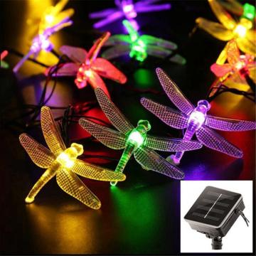 Dragonfly Shape Solar Light Outdoors Lamp LED Garden Waterproof Light Solar Power Lawn Christmas Decoration Solar String Light