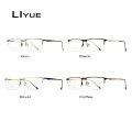 2020 Men Optical Glasses Frame eyeglasses Transparent Prescription Myopia Computer eye glass Metal half Screwless Eyewear frames