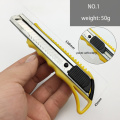 Retractable Utility Knife with PP+TPR Handle 18mm Large Paper Cutter work Knife Box Cutter Students Utility Knife Snap Off
