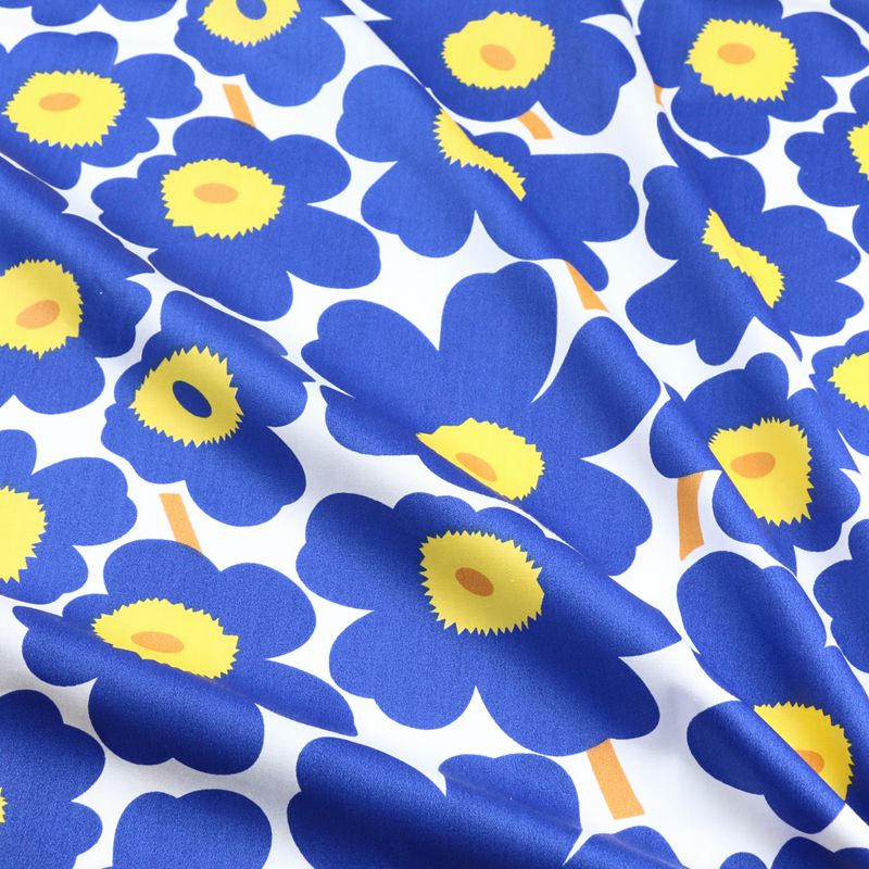 Printed Floral Skirt Pastoral Fabric Sun Flower Cotton Fabric for Handmade DIY Cotton Baby Dress Material Fabric Plain