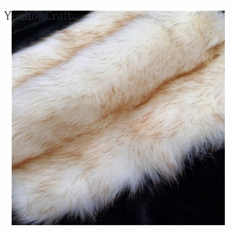 Chzimade 20x30cm Soft Plush Artificial Faux Fox Fur Fabric Handmade Dyed Garment Fabric Diy Sewing Crafts