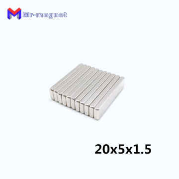 10pcs 20x5x1.5mm Strong Block Cuboid Fridge Magnets Bulk Small 20mm*5mm*1.5mm Magnetic Materials 20x5x1.5