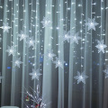 3.5M Xmas Snowflakes Curtain Light LED Fairy String Lights Waterproof Outdoor Holiday Lighting Flashing Garland Window Lights